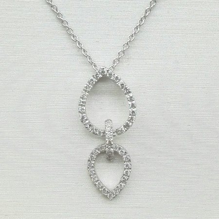 Pendente Comete Donna in Oro bianco Diamante GLB467 - GLB467